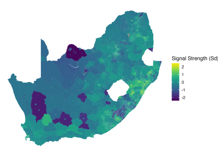 Map of Radio 2000 TRC exposure