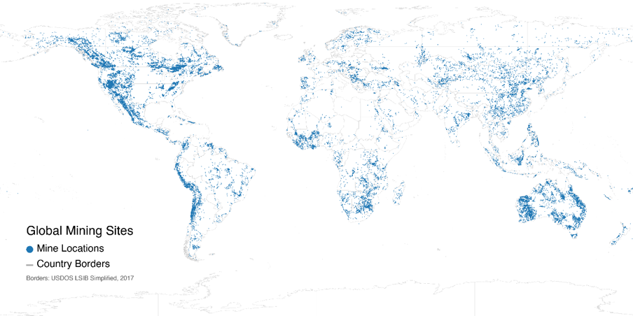Global mining sites