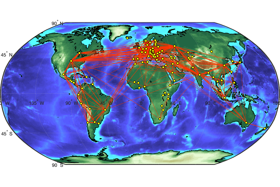 Equilibrium spatial investment network