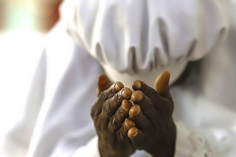 woman in church