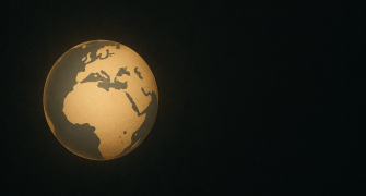 earth on a black background