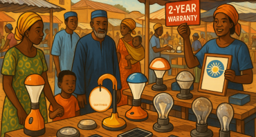 Solar lamps in Senegal